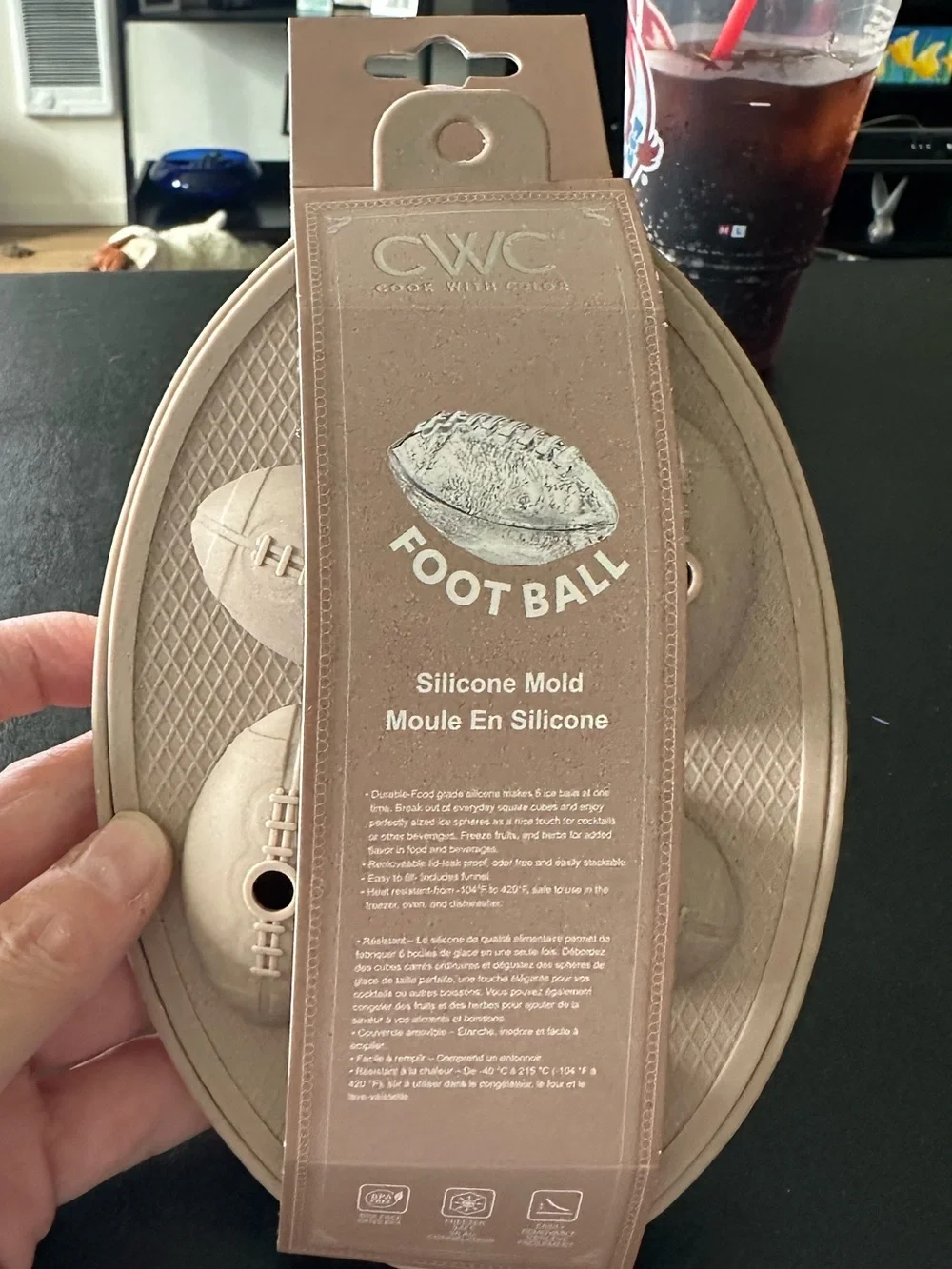 CWC Football Silicone Football Ice Mold